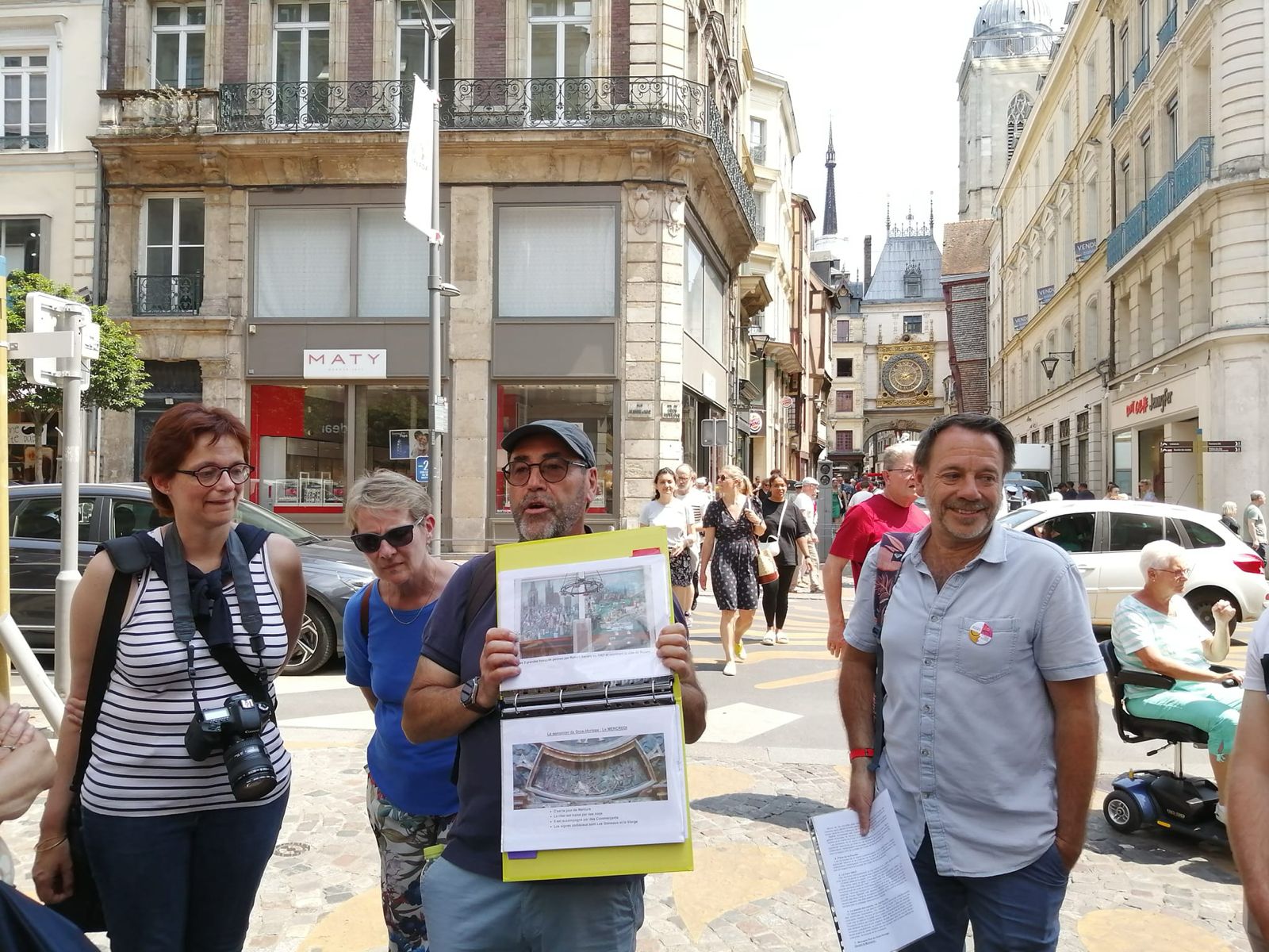 Franck commente une balade près du Gros-Horloge de Rouen